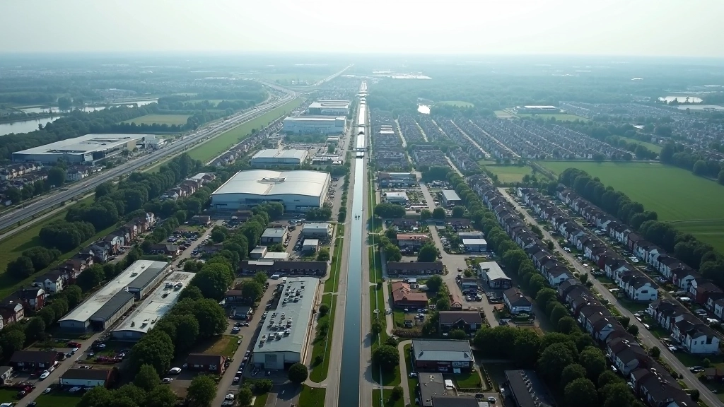 Luftaufnahme von Ostdeutscher Industrieregion