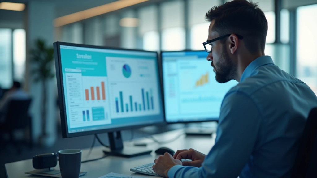 Finanzielle Daten und Statistiken auf einem Computerbildschirm